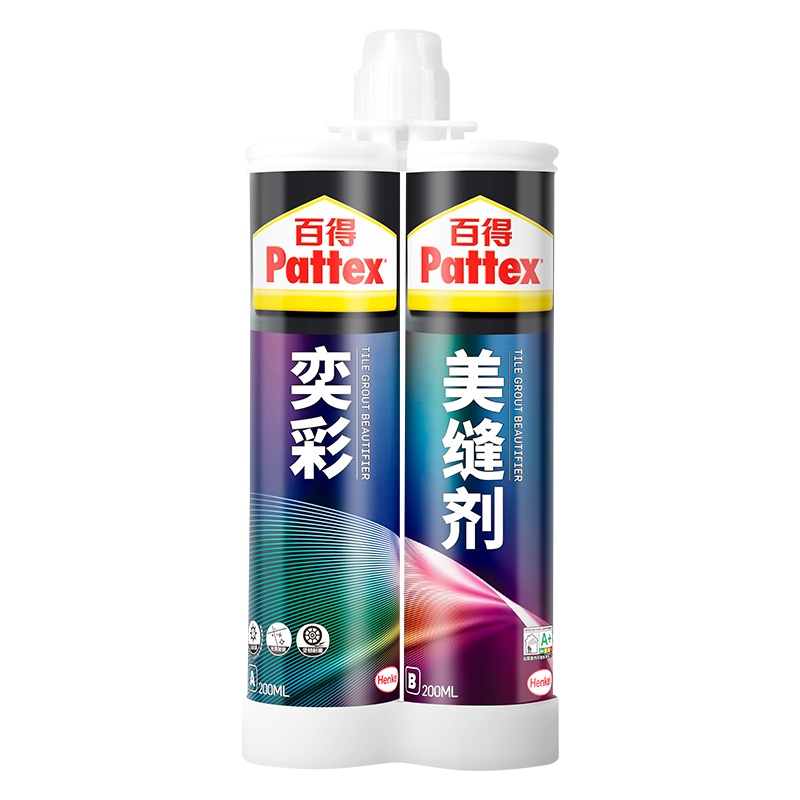 汉高百得(Pattex)奕彩美缝剂 十大品牌 勾缝填缝剂双组份 防水防霉玻璃胶抗菌地砖瓷砖美缝胶瓷缝剂