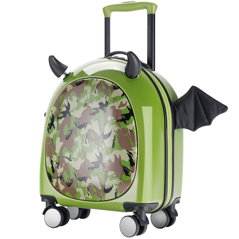 维多利亚旅行者(VICTORIATOURIST)16英寸小恶魔创意搞怪儿童行李箱男女便携旅行箱万向轮9390（绿色）