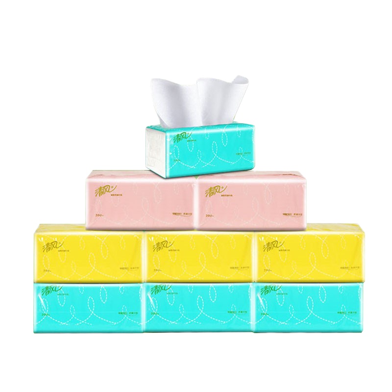 清风软抽200抽 BR38AC 133*200mm 双层 3包/提(3提/组)家用 巾纸面 巾纸卫生纸 擦手纸