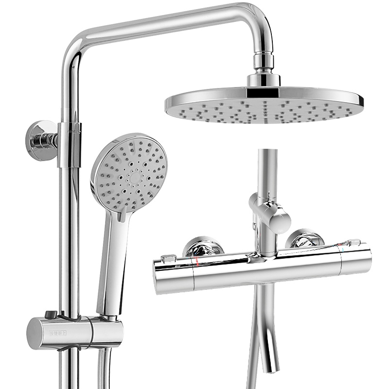 法恩莎卫浴 挂墙式暗装恒温花洒可升降可调多功能大花洒F2H8805SC