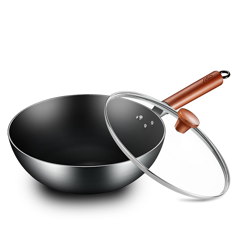 爱仕达(ASD) 真不锈无涂层炒锅 CF32N2Q 32CM无涂层锈不了甄铁爆炒锅猛火爆炒铁锅炒菜锅 精铁炒锅煤气适用