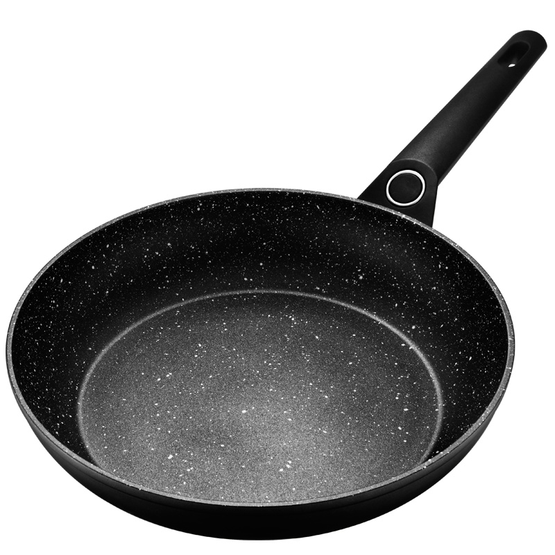 爱仕达(ASD)晶石磁通新不粘煎锅24cm 家用麦饭石色少油烟易清洗小平底锅 磁通复合锅底省时节能 JL24S1WG