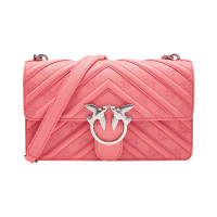 PINKO 品高女士LOVE BAG系列绒面牛皮时尚链条单肩包3U2032Y4NC玫红色TU