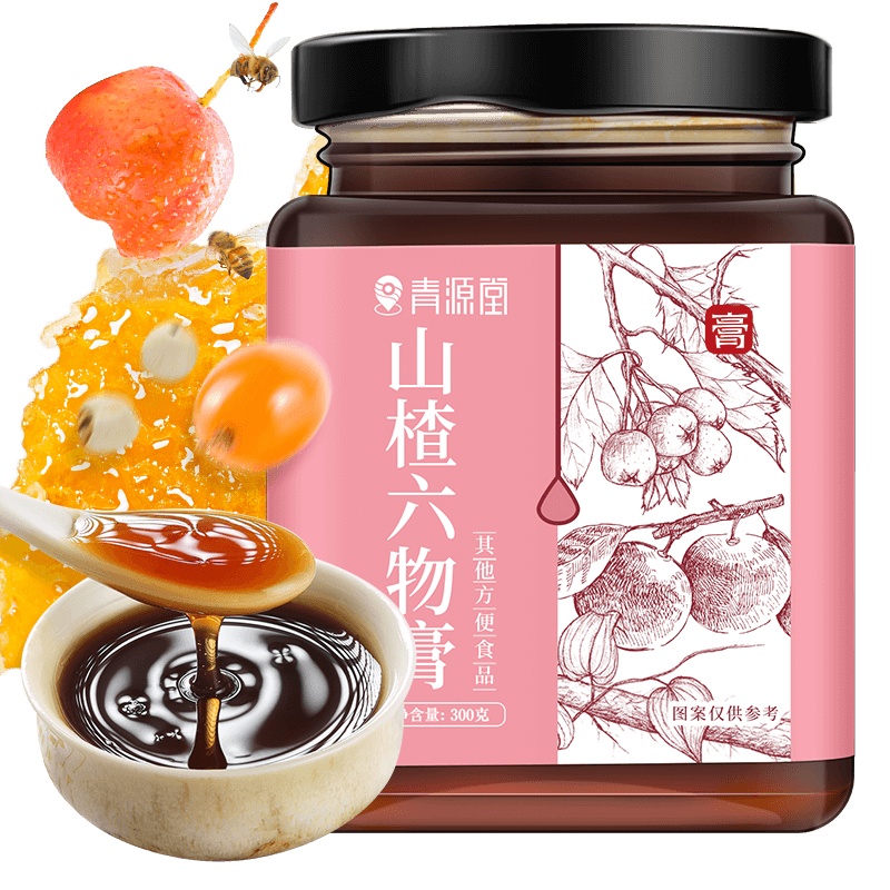 青源堂 山楂六物膏300克/罐 食膏滋补膏体可与家人同食