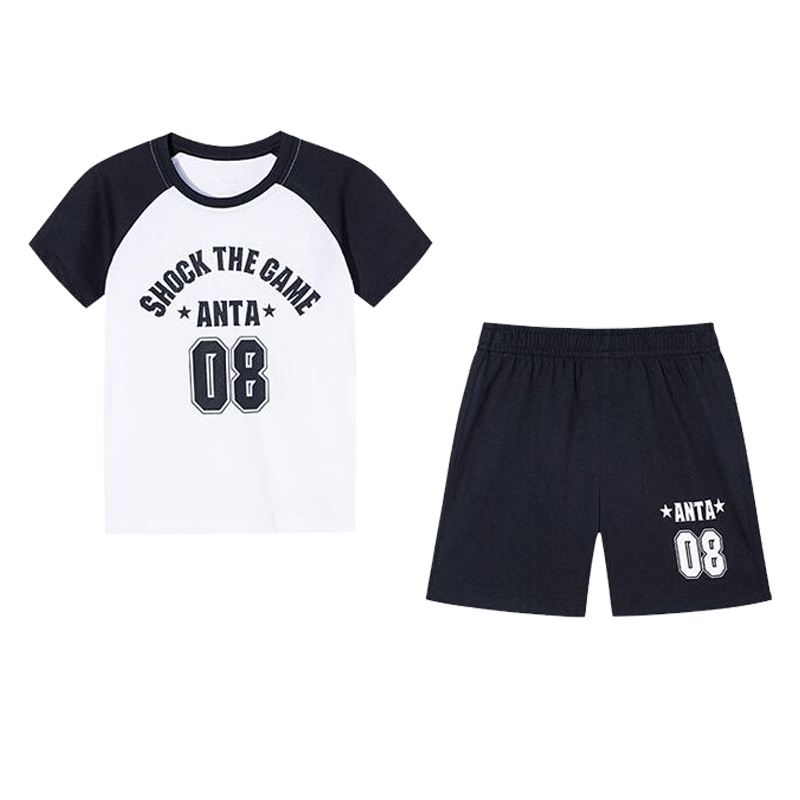 安踏(ANTA)官方旗舰店 儿童运动套装小童男休闲上衣夏季透气新款
