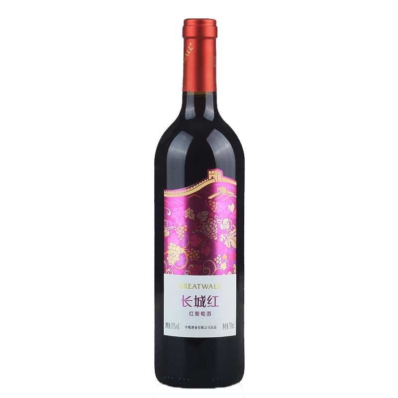 长城(GreatWall)烟台产区甜红葡萄酒喜宴婚庆酒750ml 单支装