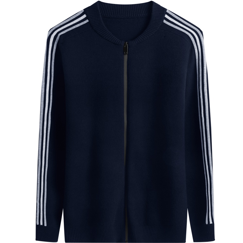 北极绒男士针织开衫春秋男开衫毛衣韩版男针织衫休闲拉链外套男