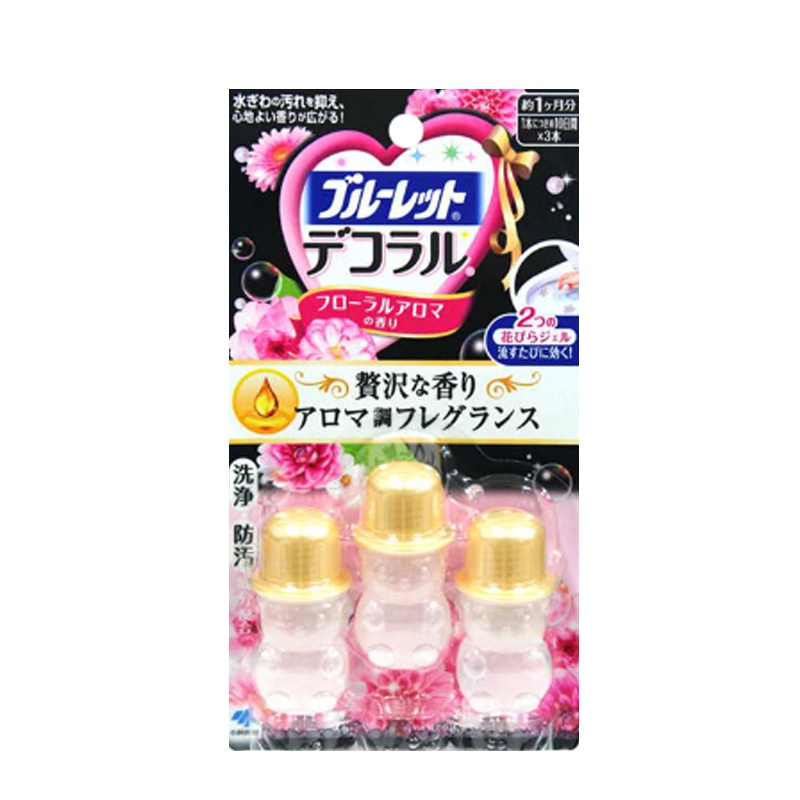 [芳香持久 造型可爱]小林制药马桶开花洁厕凝胶 洁厕剂 清新香22.5g 7.5g*3