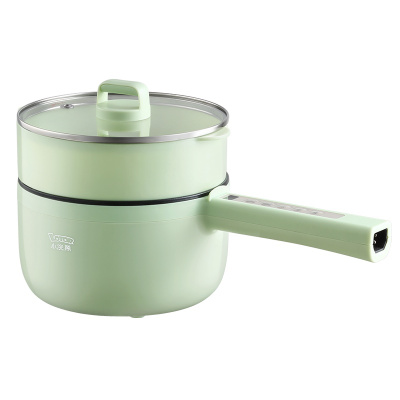 小浣熊电炒锅家用多功能炒菜炒锅火锅电煮锅宿舍学生锅蒸煮一体式