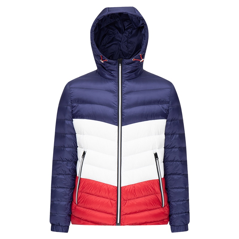 雪中飞2019新款拼色羽绒服女情侣装修身短款时尚外套潮反季特卖