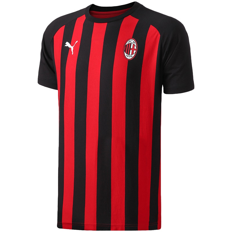 【自营】PUMA彪马男装运动服AC米兰圆领透气足球训练服754726 L 75472606暗红+黑色