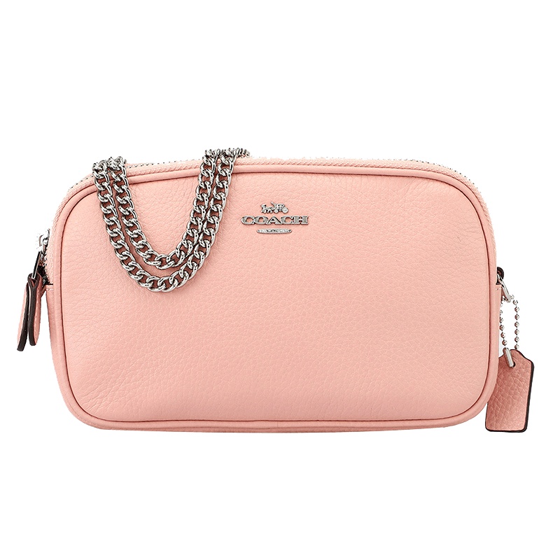 COACH 蔻驰 斜挎包女 纯色 女士皮质单肩斜挎包