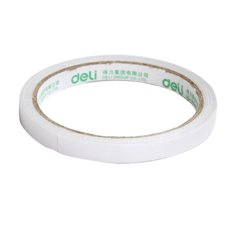 得力(deli) 30404 双面胶 棉纸双面胶带 80um薄粘胶层 9mm10y卷 10卷装
