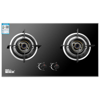 爱贝尔(IBELL) JZY-M燃气灶嵌入式大火力 煤气炉双炉灶具 猛火台式家用煤气灶 钢化玻璃易清洁 铜火盖款液化气