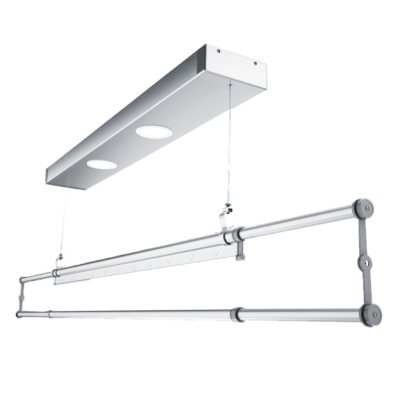 施耐德电动晾衣架自动升降晾衣杆智能家用小户型小阳台专用单杆挂衣架