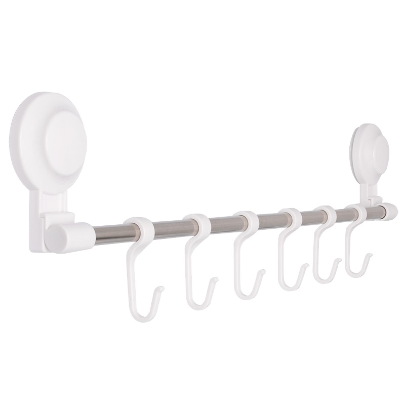 太力免打孔毛巾架卫生间长浴室置物架网红毛巾杆架子吸盘挂钩挂架