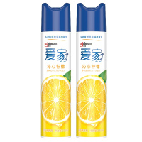 爱家空气清新剂 柠檬香320ml*2清新喷雾 卧室客厅厕所卫生间祛味清香 空气清新净化喷雾(北京、上海不发)