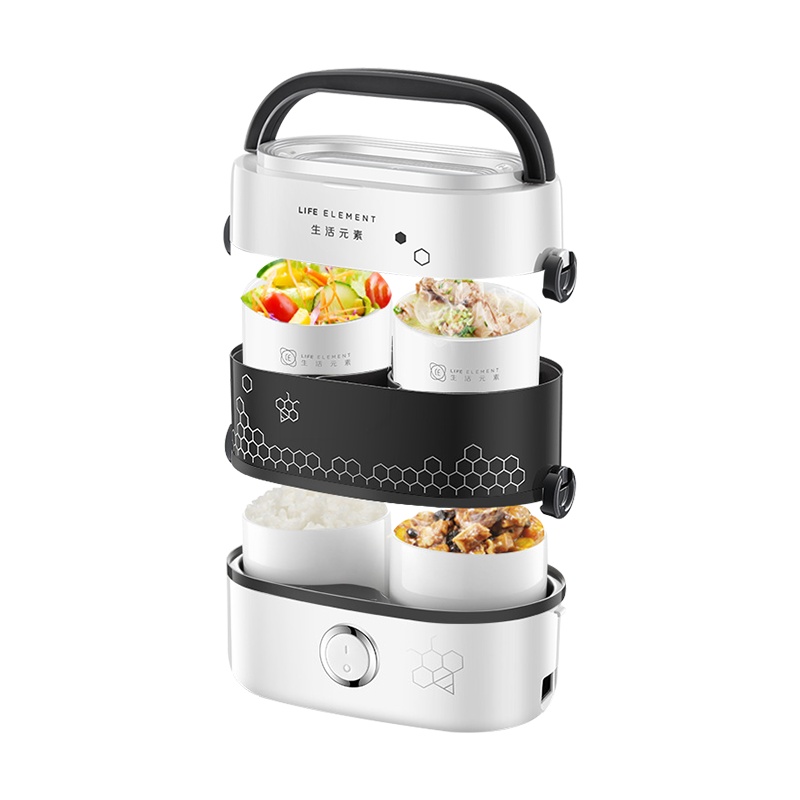 生活元素(LIFE ELEMENT)电热饭盒1.5升大容量 宿舍办公带饭神器 保温四陶瓷内胆电饭煲DFH-F1517