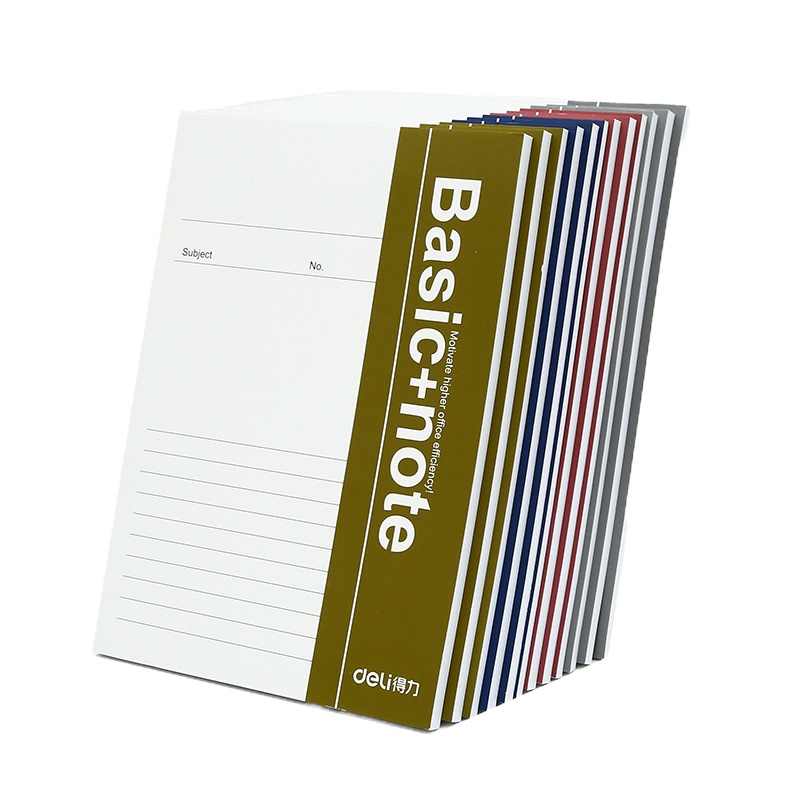得力(deli)7988软面抄商务笔记本办公工作记事本子学生练习本 颜色随机 58页 B5(12本装)