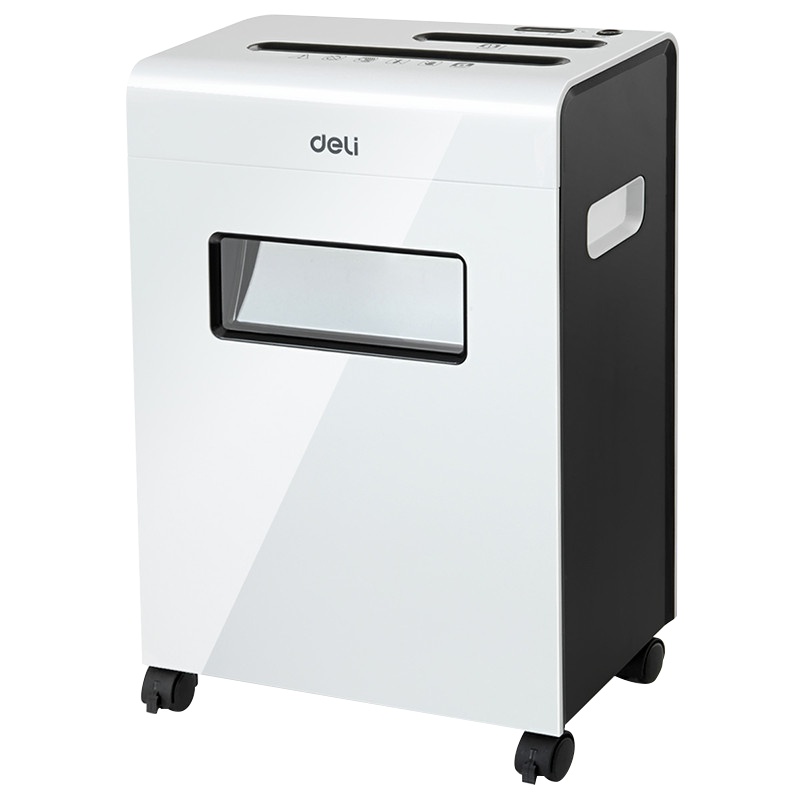 得力deli9911碎纸机电动碎纸机家用办公碎纸机可碎光盘迷你碎纸机4级保密单次碎纸8张