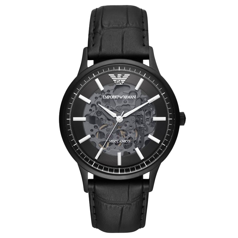 Armani阿玛尼手表 黑武士手表男 潮流镂空机械表 生日礼物 送男友AR60042