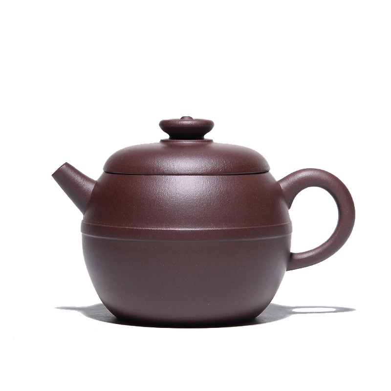 子冶190cc巨轮壶原矿老紫泥宜兴紫砂壶名家纯全手工正品茶具套组