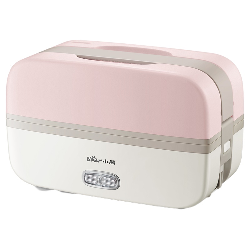 小熊(Bear) 插电不锈钢煮蒸热饭神器上班族便当盒加热保温饭盒双层不锈钢内胆分隔菜盒 电热饭盒 DFH-B10J2