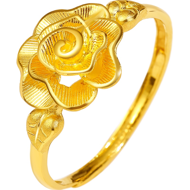 周大生黄金饰品黄金戒指女正品新款999足金女戒百搭指环生日礼物送女友