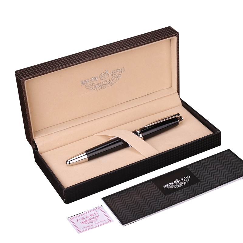 HERO英雄钢笔10K金尖H715复古商务成人男士练字签字笔