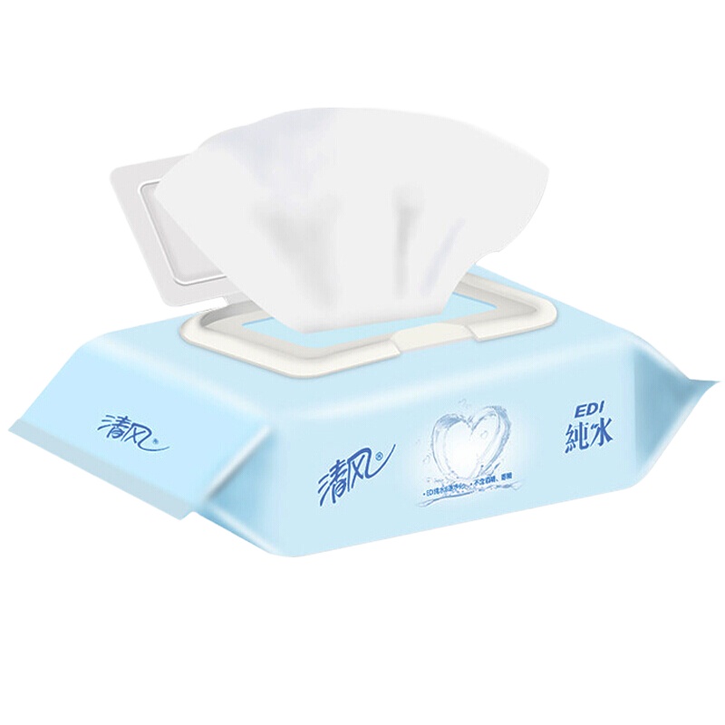 清风 1058 湿巾 无纺布纯水湿纸巾 80片/包 6包装