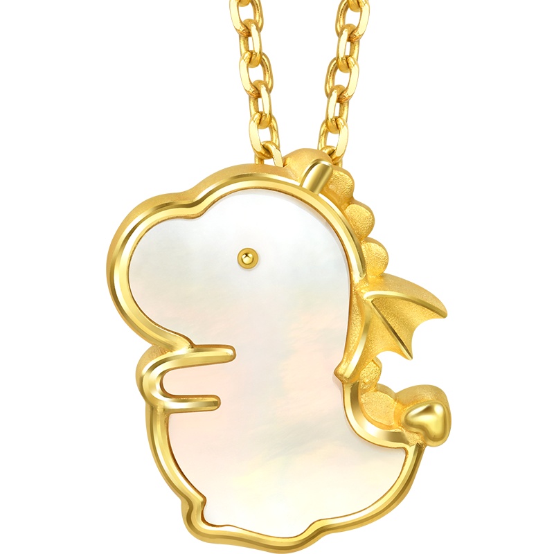 周生生(CHOWSANGSANG)黄金(足金)PetChat贝母恐龙吊坠92016P定价