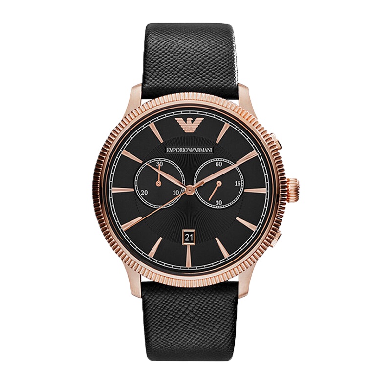 阿玛尼手表 经典休闲 时尚简约 男士 腕表 AR1792 黑色