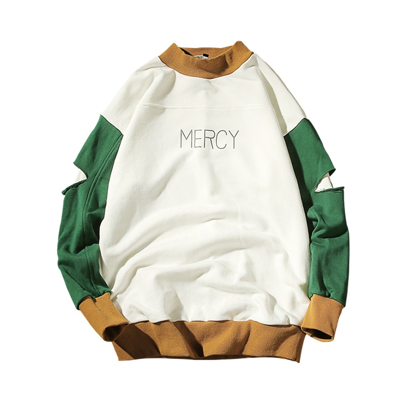 稻草人(Mexican)潮男卫衣男韩版个性潮流学生韩版潮套头上衣学院风外套帅气