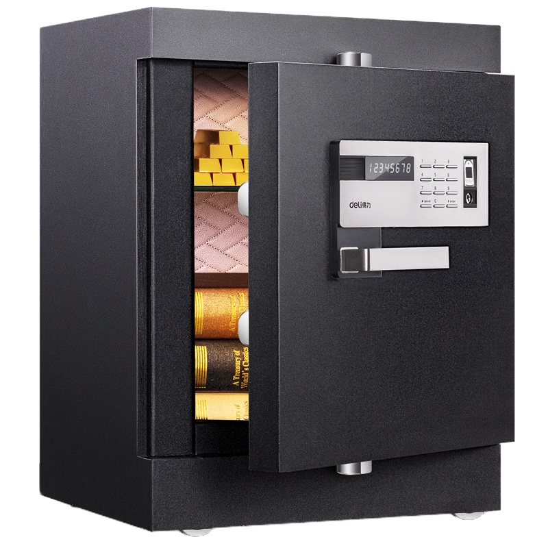 得力（deli） 4090指纹保险柜 触控保险箱 家用保险箱办公保险柜 3C认证指纹密码/高52cm