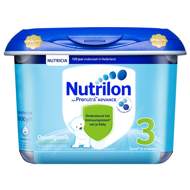 荷兰牛栏 诺优能荷兰版 Nutrilon海外 较大婴儿配方奶粉安心罐 3段(10-12个月)800g/罐