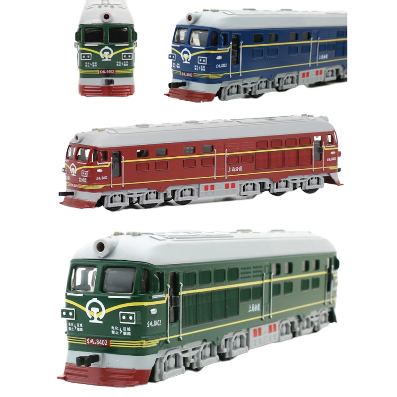 合金车模型东风火车头仿古绿皮老火车仿真儿童玩具车列车 88402礼盒装绿色送电池+螺丝刀+路标