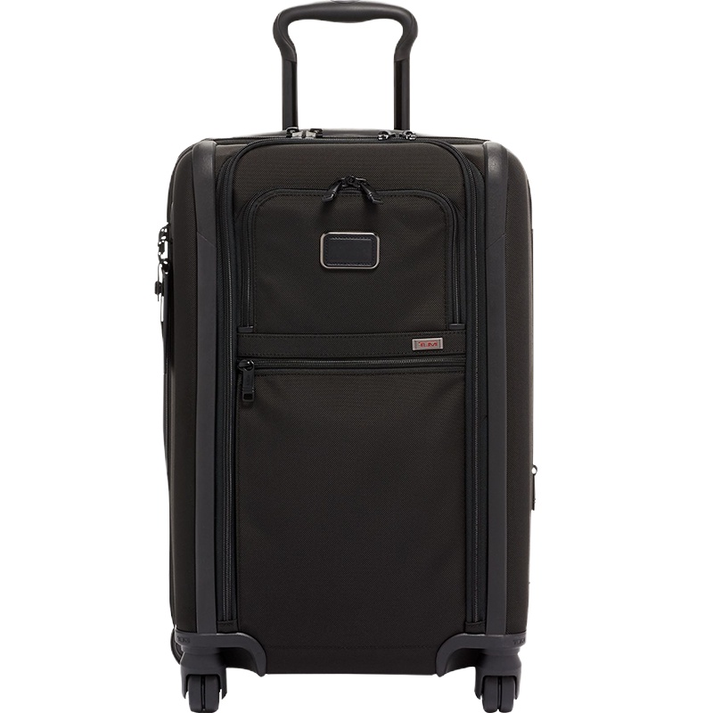 TUMI途明 ALPHA系列 双重拉链开口旅行拉杆箱 拉链式可扩展行李箱 男士登机箱02203560D3-黑色