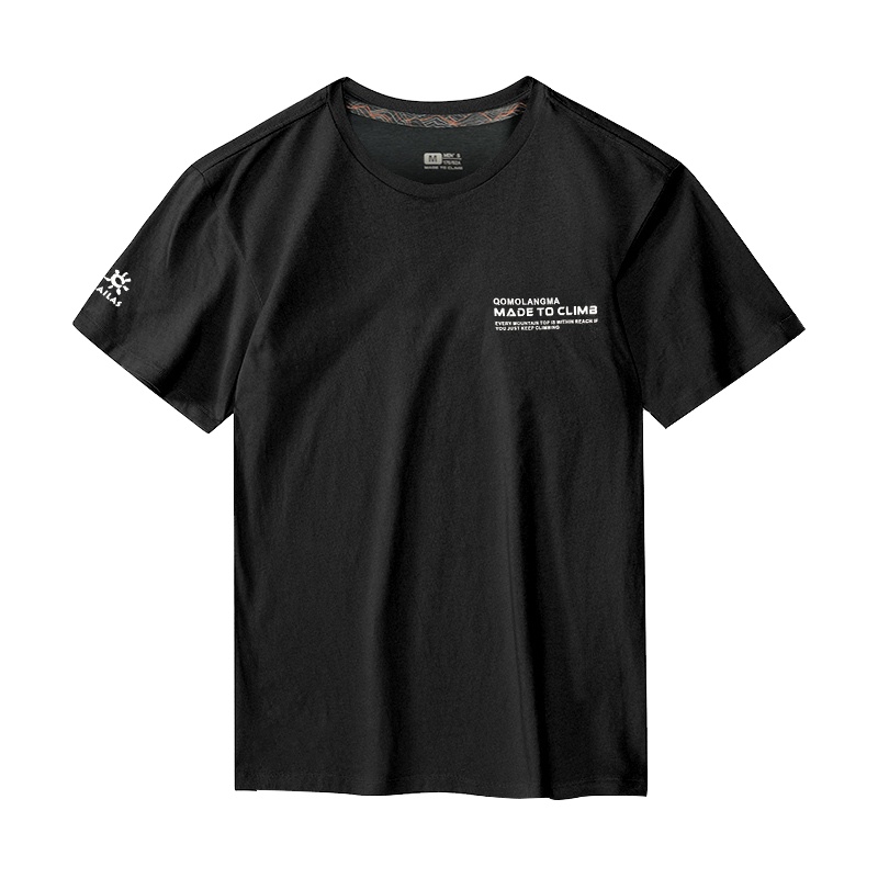 凯乐石T恤男款户外短袖夏季透气文化衫轻量高织纯棉T恤