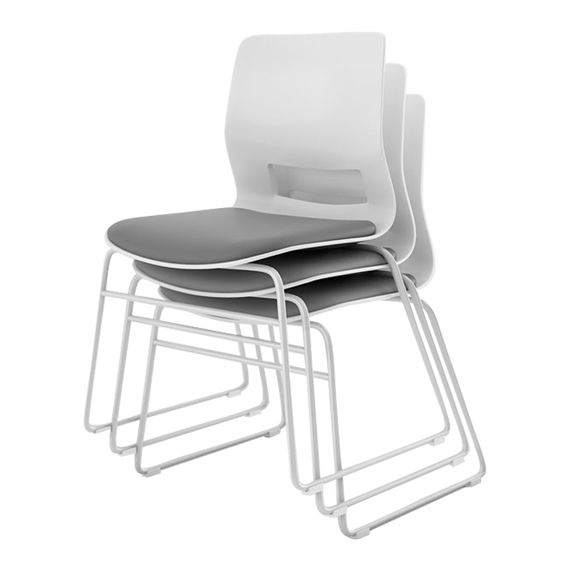 铭威盾培训会议椅简约职员会客弓形洽谈桌椅子无扶手会议室靠背办公椅子