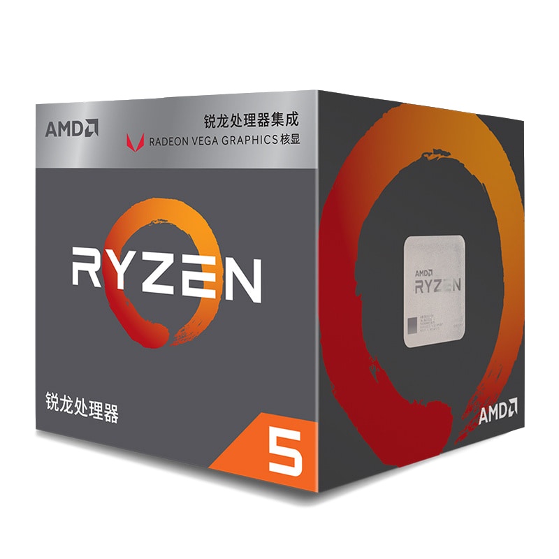 锐龙(AMD) Ryzen 5 2400G 盒装CPU处理器 四核心 3.6GHz 接口类型 AM4 台式机处理器