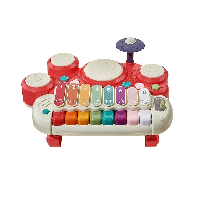 babycare宝宝手敲琴儿童乐器玩具 益智婴幼儿八音琴音乐手拍拍鼓
