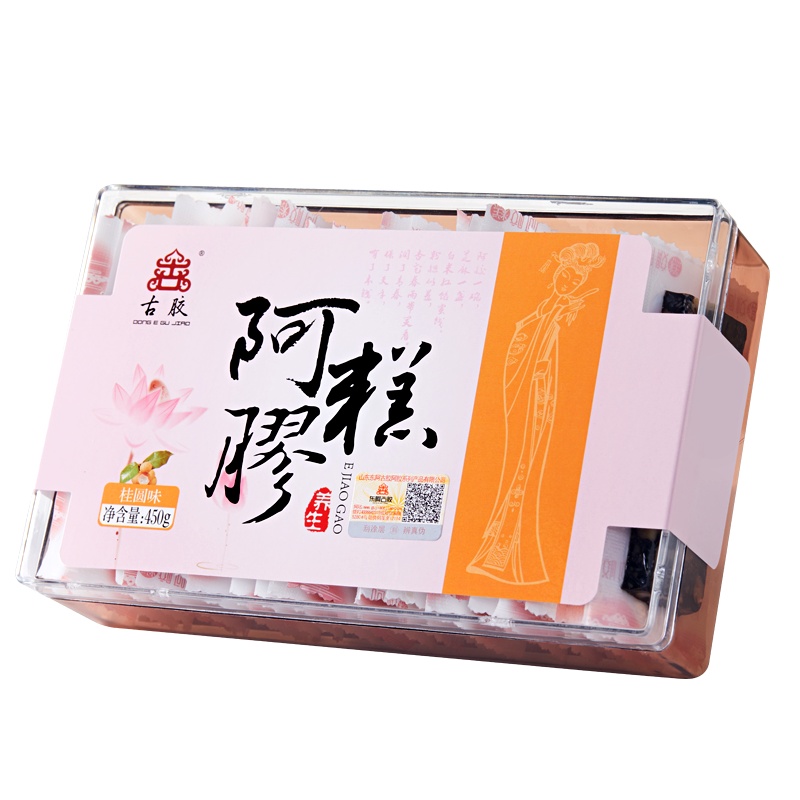 东阿古胶 桂圆型阿胶糕450g 开袋即食 即食阿胶糕