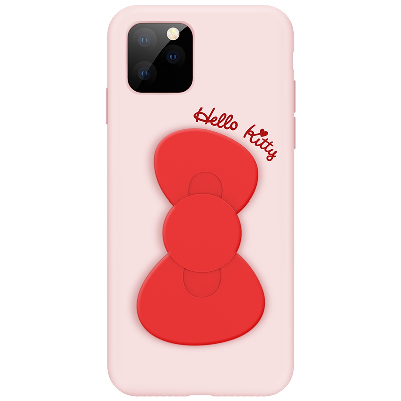 优加HelloKitty苹果11ProMax手机壳女卡通可爱iPhone11保护套i11Pro液态硅胶带支架个性创意学生