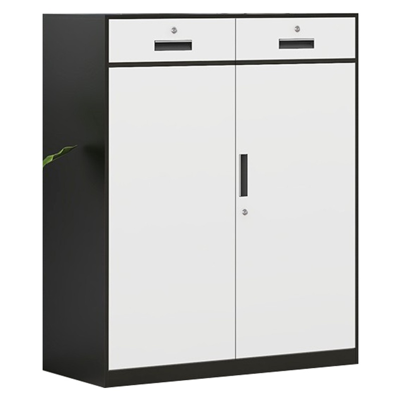 慧采云 办公家具优质钢制套色二斗下节矮柜办公铁皮柜文件柜柜子档案资料柜900*400*1090mm