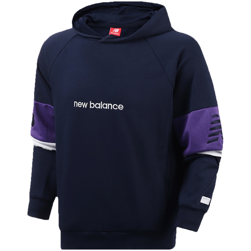New Balance男装卫衣针织套头时尚学院风休闲运动服AMT93503