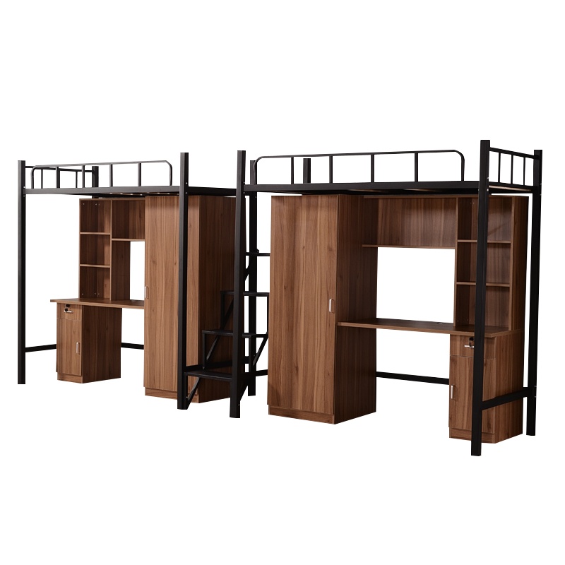 科恩森(KEENSEN) 办公家具床带柜子 学生宿舍上床下柜床铺 员工成人公寓带书桌铁架床 免费送装 支持定制