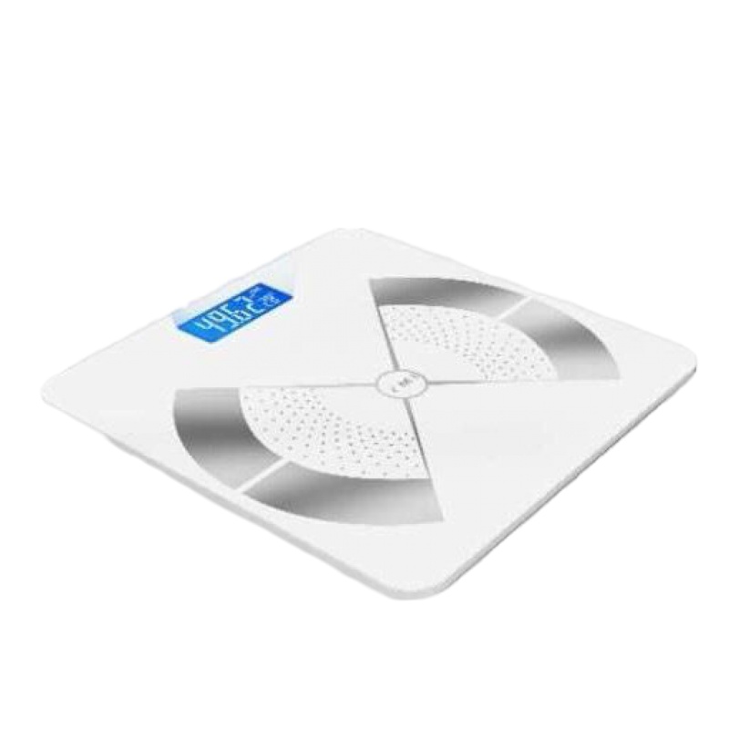 USB可充电电子称时光旧巷体重秤精准家用健康秤人体秤成人称重计器女 钢琴白26*26 USB充电