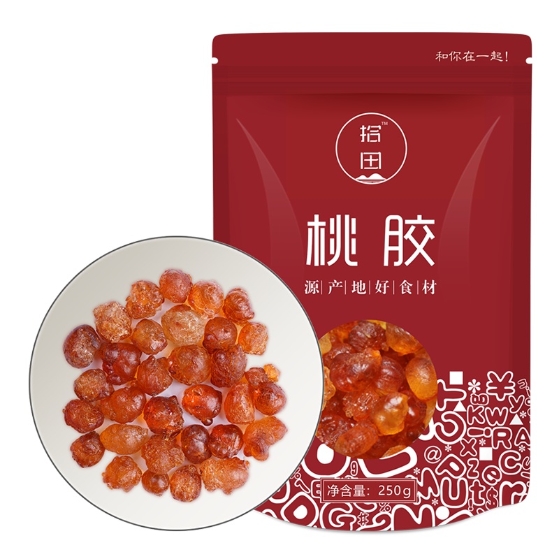 八荒 桃胶250g 桃花泪桃胶雪燕皂角米 洁净通透 植物胶质营养滋补