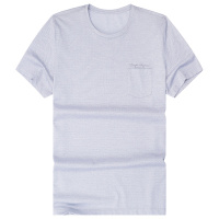布先生短袖T恤 桑蚕丝纯色休闲短t 圆领简约夏季男士上装AF10098
