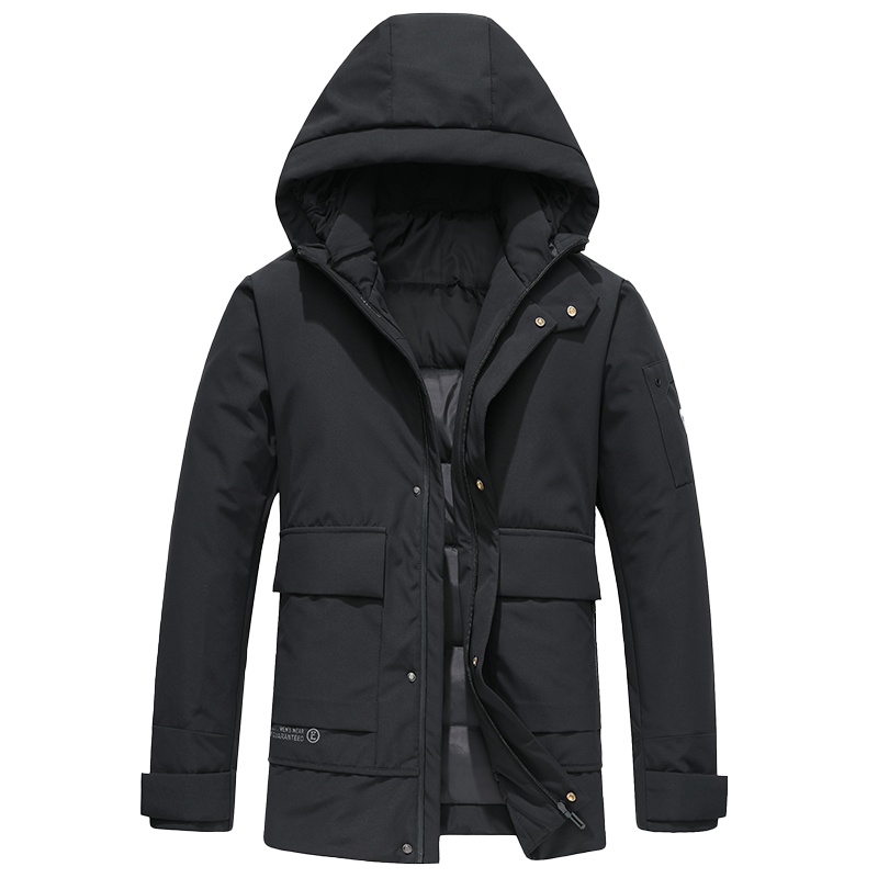 YAYA鸭鸭羽绒服男士新款秋冬季男士短款连帽羽绒服时尚潮流外套男